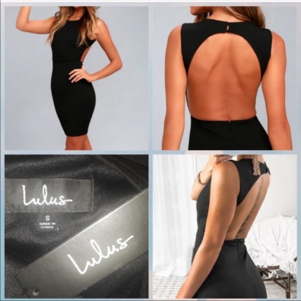 Lulus sexy backless black dress